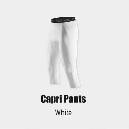 PSYCHE Compression Pants Shirt Sports Shorts Shorts Casual Sports Pants for Gym Workout Running Men'S Sport & Outdoor Basketball Base Laye