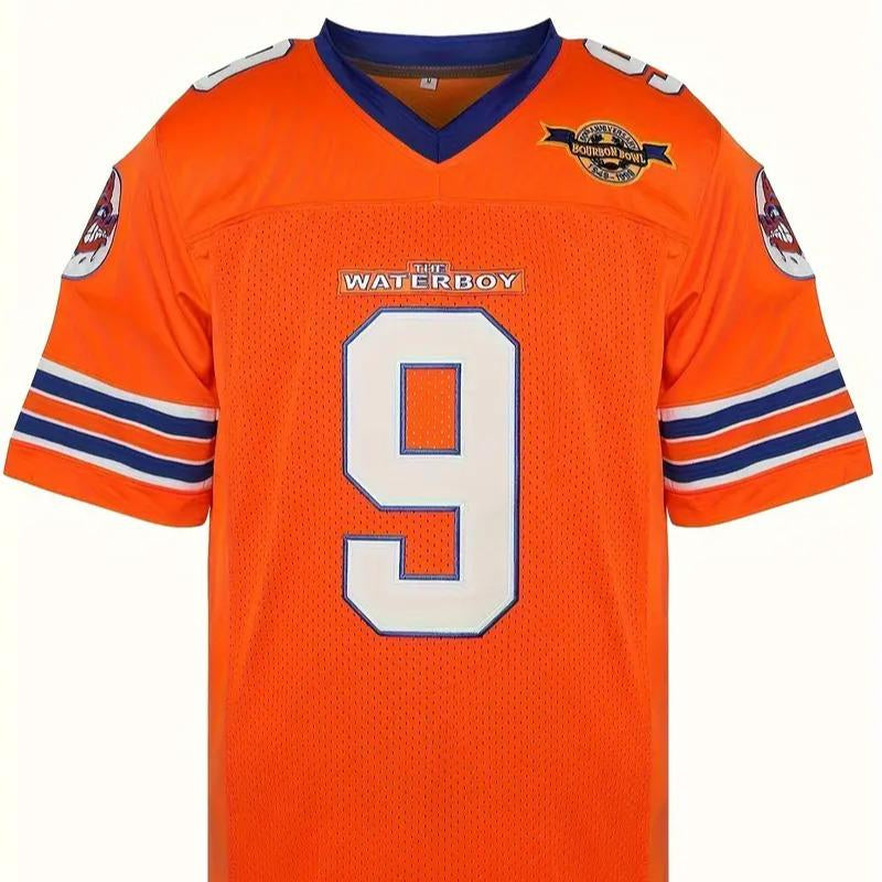 [Dealsforyoudays] Bobby Boucher #9 the Waterboy Adam Sandler Movie Mud Dogs Bourbon Bowl 50Th Anniversary Movie Football Jersey