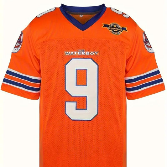 [Dealsforyoudays] Bobby Boucher #9 the Waterboy Adam Sandler Movie Mud Dogs Bourbon Bowl 50Th Anniversary Movie Football Jersey