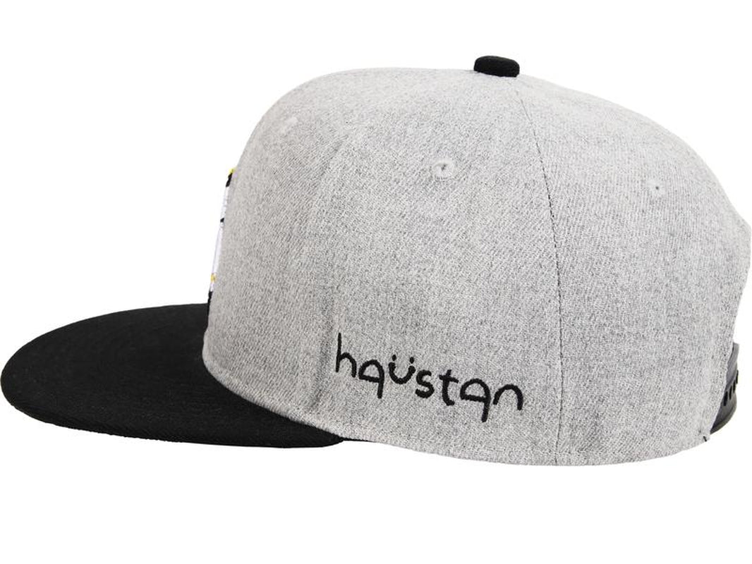 Flag Embroidered Football Cartoon Character Design Hip-Hop Sun Protection Hat for Men and Women Casual Personality Flat Brim Hat