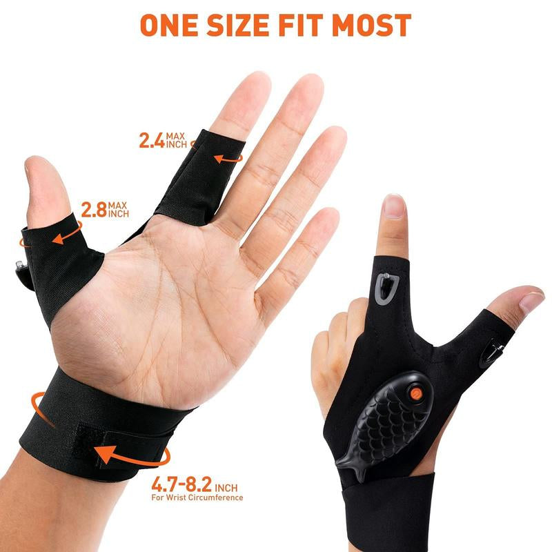 1Pc Fingerless Light Glove - Equipped with Super Bright Waterproof LED Light, Conveniently USB Rechargeable, Innovative Fingerless Design for Maximum Dexterity - Perfect for Camping and Fishing Trips Goggles