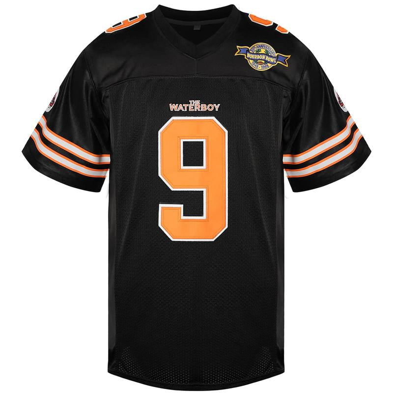 [Dealsforyoudays] Bobby Boucher #9 the Waterboy Adam Sandler Movie Mud Dogs Bourbon Bowl 50Th Anniversary Movie Football Jersey