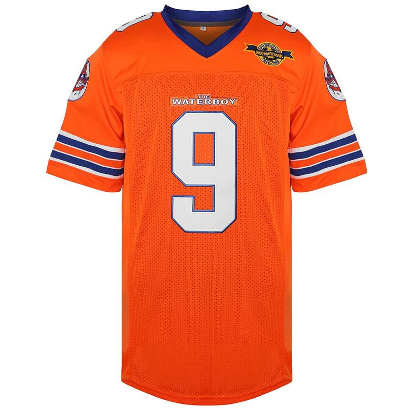 [Dealsforyoudays] Bobby Boucher #9 the Waterboy Adam Sandler Movie Mud Dogs Bourbon Bowl 50Th Anniversary Movie Football Jersey