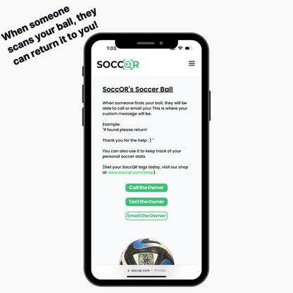 Soccqr Tags (6 Pack) | Stop Losing Your Soccer Ball! Start Tracking Your Progress!