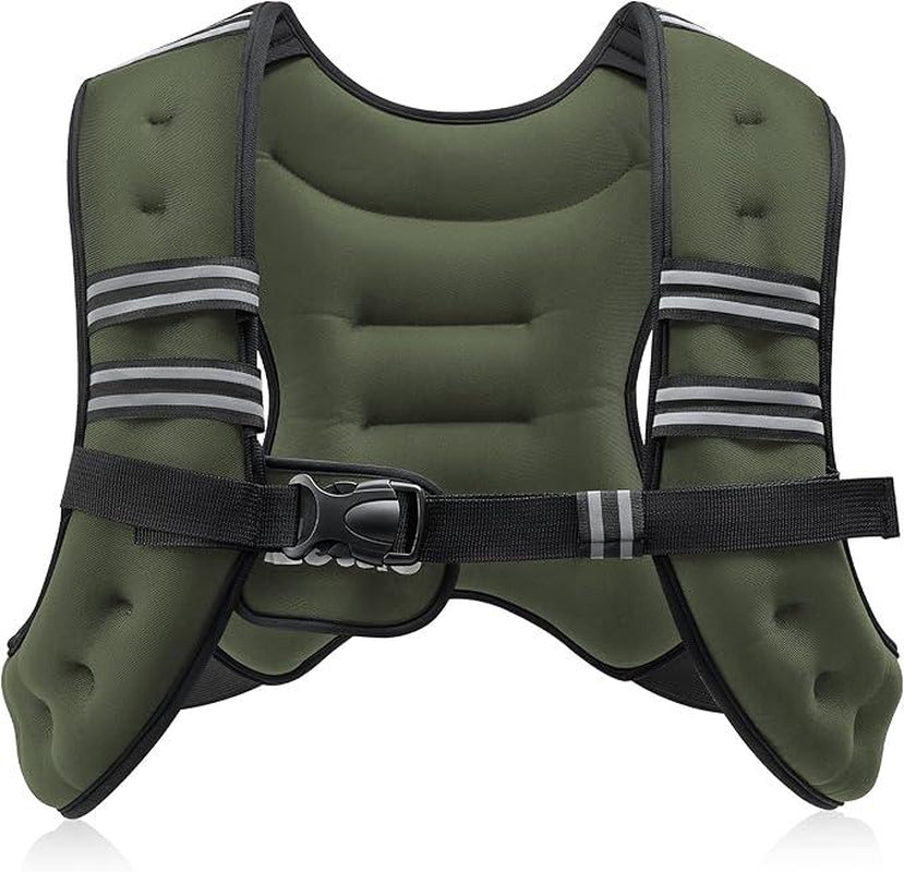 【Deals for You】Zelus Weighted Vest, 6Lb/8Lb/12Lb/16Lb/20Lb/25Lb/30Lb, Gym Outfits, with Reflective Stripe for Workout,Training,Gym,Fitness,Comfortable,All Seasons,Gift Ideat Idea, Summer Accessories Sandbag