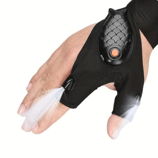1Pc Fingerless Light Glove - Equipped with Super Bright Waterproof LED Light, Conveniently USB Rechargeable, Innovative Fingerless Design for Maximum Dexterity - Perfect for Camping and Fishing Trips Goggles