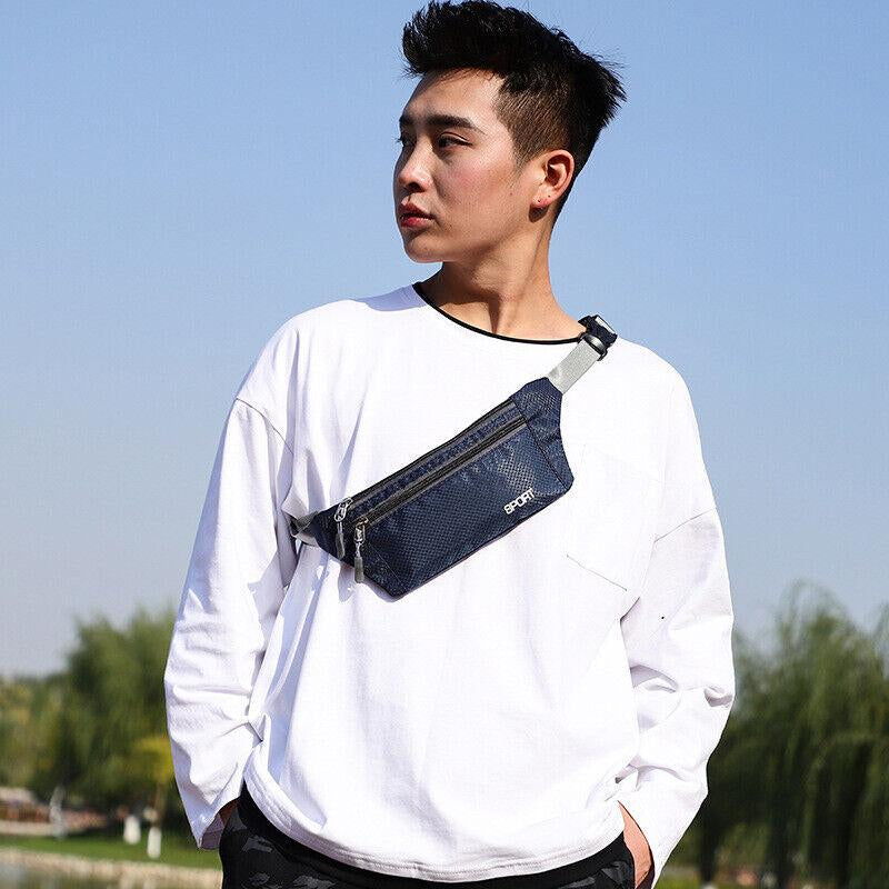 Fanny Pack for Women Men Running Belt for Workout Gym Exercise Walking Hiking Running Travel Navy