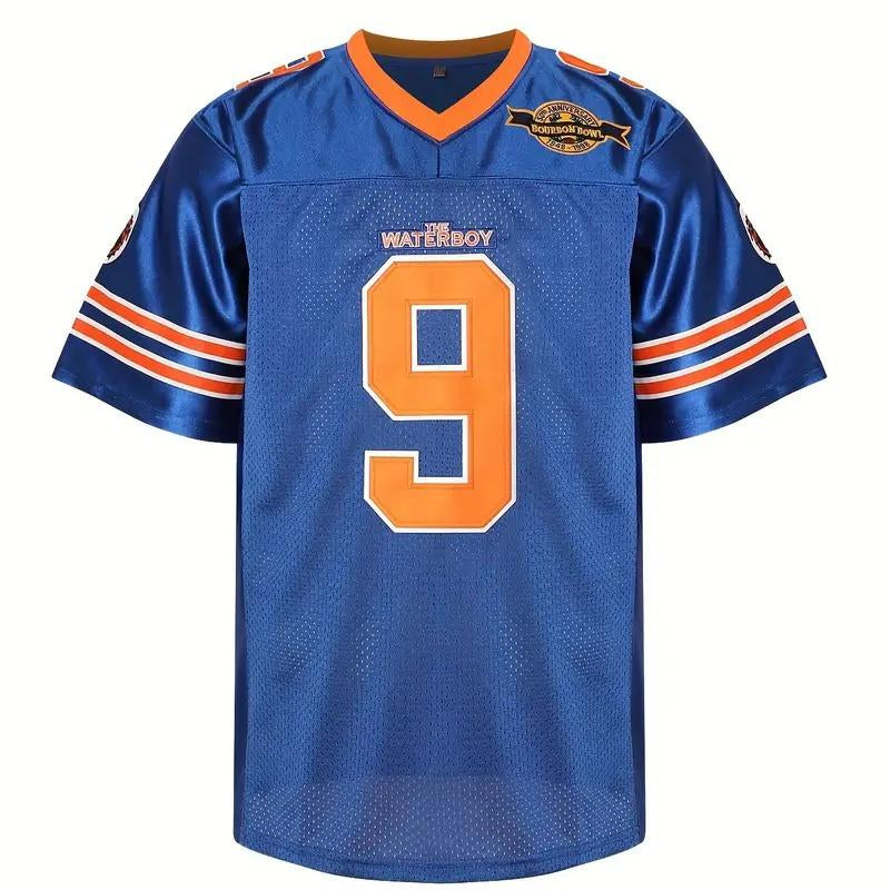 [Dealsforyoudays] Bobby Boucher #9 the Waterboy Adam Sandler Movie Mud Dogs Bourbon Bowl 50Th Anniversary Movie Football Jersey