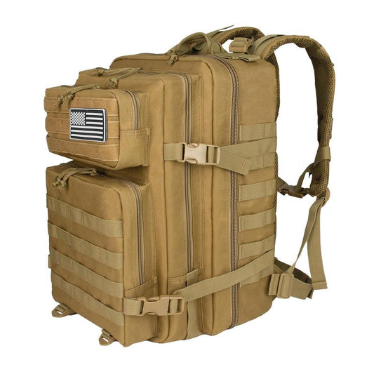 45L Large Tactical Backpack for Men Military Army Assault Pack Highland Backpacks, Molle Daypack 3 Day Bug Out Bag Hiking Campin