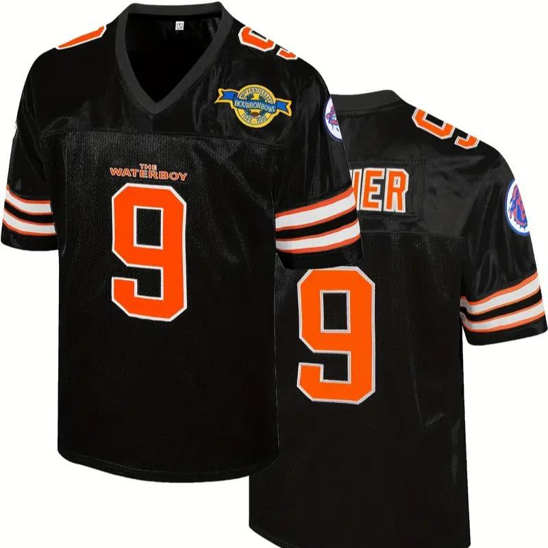 [Dealsforyoudays] Bobby Boucher #9 the Waterboy Adam Sandler Movie Mud Dogs Bourbon Bowl 50Th Anniversary Movie Football Jersey