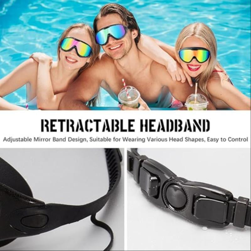 Anti-Fog Swimming Goggles, Anti-Uv Swimming Goggles with Ear Plugs, Swim Glasses for Men Women Youth, Water Sports Equipment, Swimming Accessories