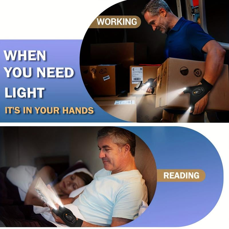 1Pc Fingerless Light Glove - Equipped with Super Bright Waterproof LED Light, Conveniently USB Rechargeable, Innovative Fingerless Design for Maximum Dexterity - Perfect for Camping and Fishing Trips Goggles
