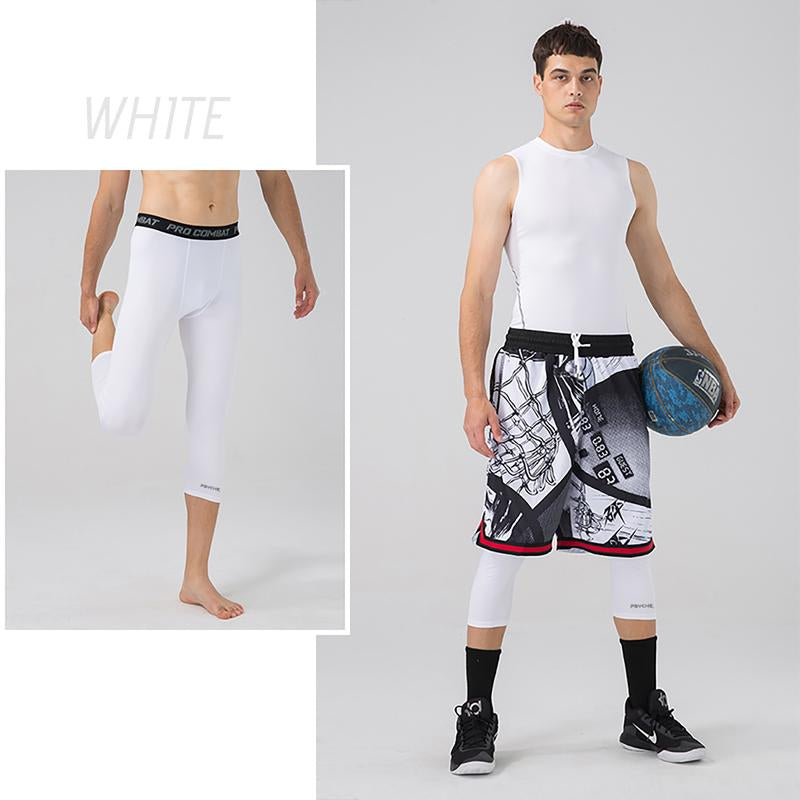 PSYCHE Compression Pants Shirt Sports Shorts Shorts Casual Sports Pants for Gym Workout Running Men'S Sport & Outdoor Basketball Base Laye